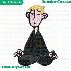 Ron Stoppable Kim Possible Embroidery Design