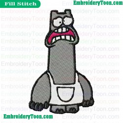 Shnitzel Sad Embroidery Design