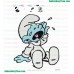 Smurfs Embroidery Design 01