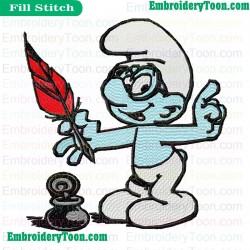 Smurfs Embroidery Design 02
