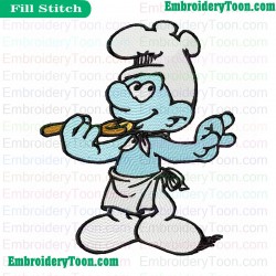 Smurfs Embroidery Design 04