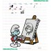 Smurfs Embroidery Design 07