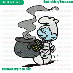 Smurfs Embroidery Design 09
