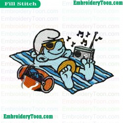 Smurfs Embroidery Design 14