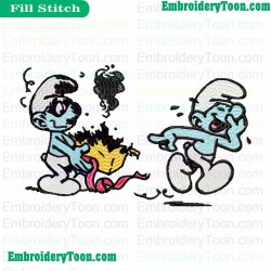 Smurfs Embroidery Design 15