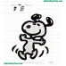 Snoopy Happy Embroidery Design