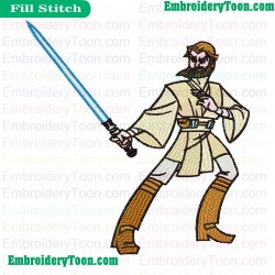 Star Wars Obi Wan Kenobi Embroidery Design