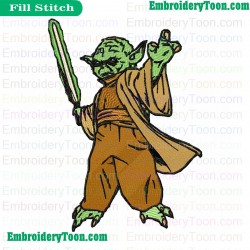 Star Wars Yoda Master Embroidery Design 03