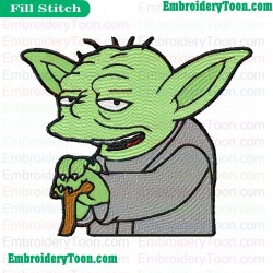 Star Wars Yoda Master Embroidery Design 05