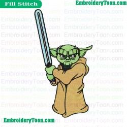 Star Wars Yoda Master Embroidery Design 10