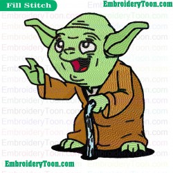 Star Wars Yoda Master Embroidery Design 18