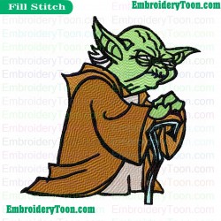 Star Wars Yoda Master Embroidery Design 19