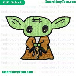 Star Wars Yoda Master Embroidery Design 20
