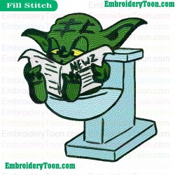 Star Wars Yoda Master Embroidery Design 21