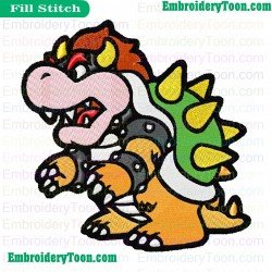 Super Paper Mario Embroidery Design