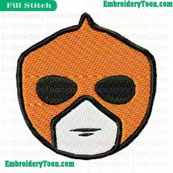 Super Sentai Face Embroidery Design