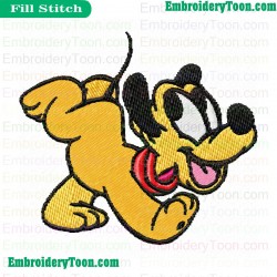 Sweet Baby Pluto Dog Embroidery Design