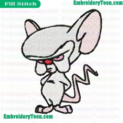 The Brain Angry Embroidery Design