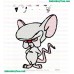 The Brain Angry Embroidery Design