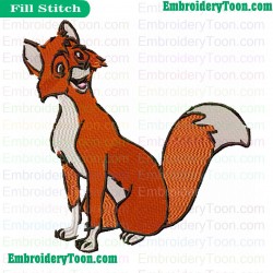 The Fox And The Hound Embroidery Design 02