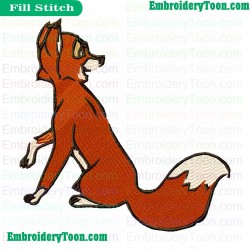 The Fox And The Hound Embroidery Design 05
