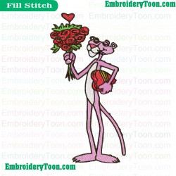 The Pink Panther Embroidery Design 01