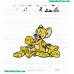 Tom And Jerry Jery Withe Cheese Embroidery Design