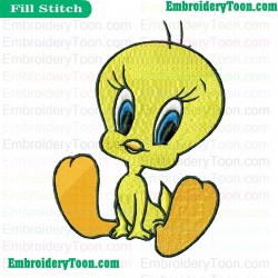 Tweety Bird Embroidery Design 04