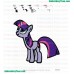Twilight Sparkle Look Up Embroidery Design