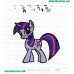 Twilight Sparkle Walking Embroidery Design