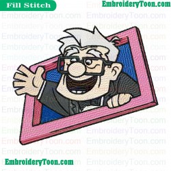 Up Embroidery Design 08