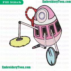 Wall E Embroidery Design 07