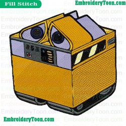 Wall E Embroidery Design 14