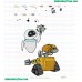 Wall E Embroidery Design 18