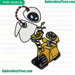 Wall E Embroidery Design 21