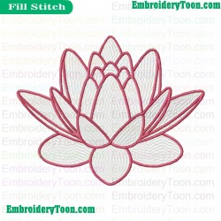 White Flower Embroidery Design