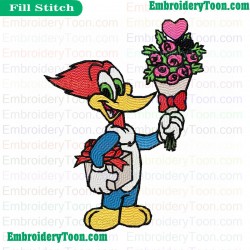Woody Woodpecker Embroidery Design 02