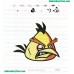 Yellow Angry Birds Embroidery Design