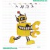 Yellow Blex Yo Gabba Gabba Embroidery Design 02