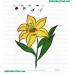 Yellow Flower Embroidery Design 02