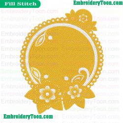 Yellow Flower Embroidery Design 03