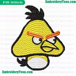 Yellow Goom Angry Bird Embroidery Design