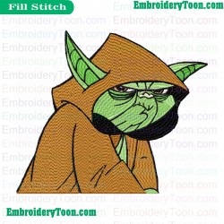 Yoda Star Wars Embroidery Design