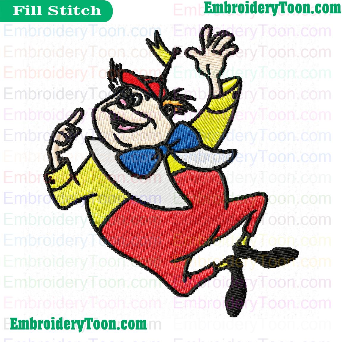 Tweedle Alice In Wonderland Embroidery Design